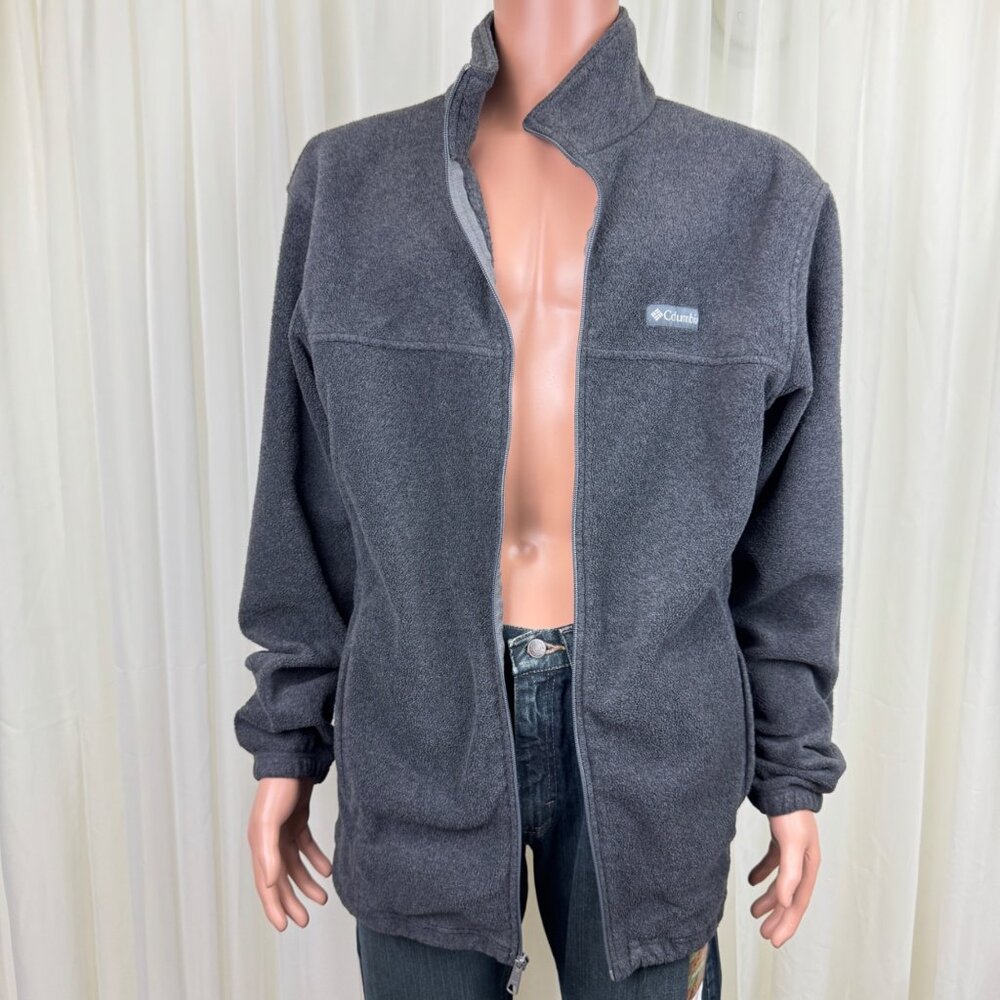 Men's Columbia Granite Mountain Fleece Jacket Gray LT Zip Front XT6354